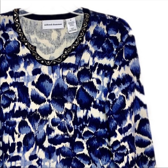 Alfred Dunner | Blue Ombré Mid-Weight Sweater - Picture 5 of 8